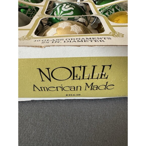 Noelle Glass Ornaments Box of 7 Vintage glass Christmas ornaments - Picture 3 of 6